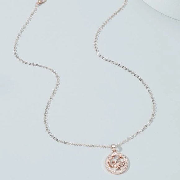 Scorpio Zodiac Rose Gold Necklace - Picture 3 of 3